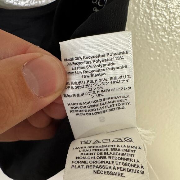 J.Crew Classic Sculpt Lana Bikini Top SZ S Black V-Neck Removable Pad Adjustable - Picture 7 of 8